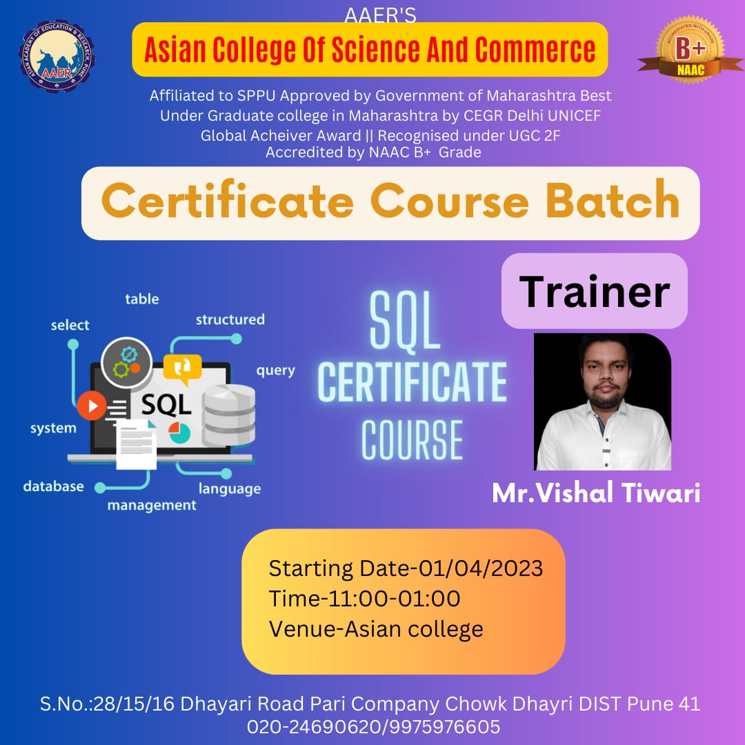 SQL Certificate Course
