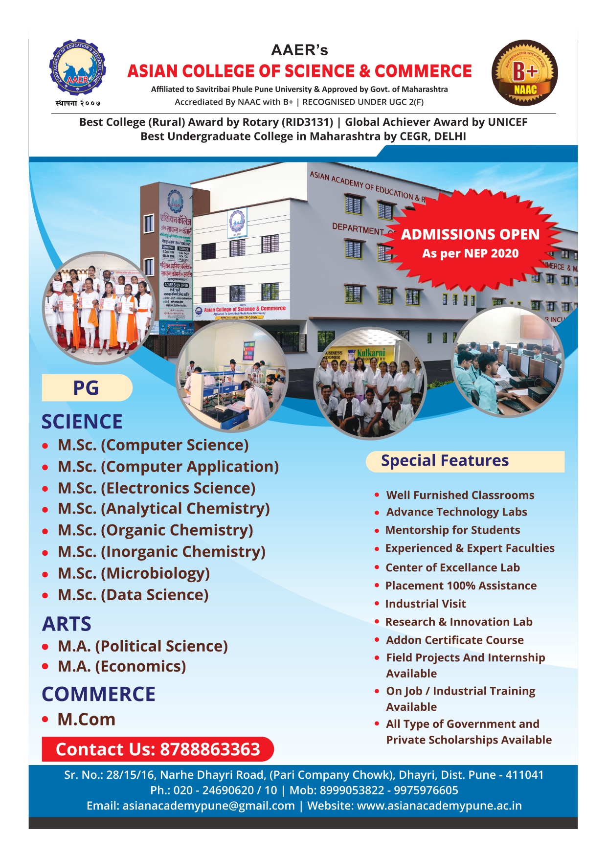 Admission Open for PG 2025-26